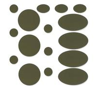 Parches Plumas Adhesiva, 48 Piezas Parches para Reparar Plumíferos Autoadhesivos para Ropa - Impermeables Parch ropa Chaqueta, Mochila, Pantalones, Saco De Dormir, Tienda,Verde militar