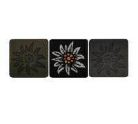 Parches reflectantes de moral con gancho trasero, apliques tácticos, diseño de flores de Edelweiss, cuadrado de 5 cm