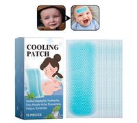 Parches refrescantes para niños,Parche antifiebre para niños, 16 hojas de parches de gel refrescante, Enfriamiento físico rápido Almohadillas refrescantes para la fiebre aptas para niños Parches