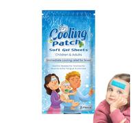 Parches refrescantes | Parche para aliviar la fiebre del clima cálido para niños, 5 hojas, alivio del dolor de cabeza, cuidado de la salud de verano, reductor de fiebre de frente para viajes en casa,