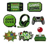 parches ropa, 8Pcs Game parches ropa termoadhesivos, Parches Costura Niños, Parche Ropa Termoadhesivo, Parches Costura Niños, para Jeans, Camisetas, Vaqueros, Mochilas