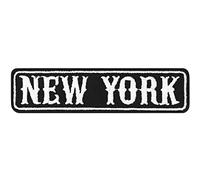 Parches ropa NEW YORK Emblema de la ciudad para motociclistas, planchar. Club de motociclistas MC de New York, Insignia adhesiva para club de motocicletas. Tamaño: 100x25 mm