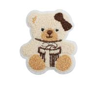 Parches Ropa Termoadhesivos 10 pegatinas de tela bordadas con diseño oso peluche, parches toalla panda rojo, etiquetas decorativas for ropa, león rizado(Color 2)