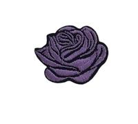 Parches Ropa Termoadhesivos 10 unidades de parches de hierro bordados de flores rosas pequeñas Multicolor for pegatina for ropa en camiseta, apliques a rayas, accesorios for ropa(Purple)