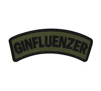 Parches ropa termoadhesivos Army Tactical Morale Patch bordado "GINFLUENZER" - Insignia militar del Fuerzas Armadas para coser para chaqueta/chaleco/uniforme - 70x20 mm