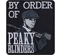 Parches ropa termoadhesivos "By order of peaky blinders" - Parche con bordado, fanartículo de la serie para coser/planchar, regalo de Peaky Blinders para todo tipo de telas - 80x90 mm