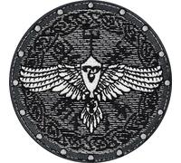 Parches ropa termoadhesivos de cuervo vikingo con runas | Aufnäher de guerrero de Odín para planchar en trajes vikingos | Vikings Aufbügler para Wikingerkostüm | tamaño: 75x75mm