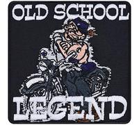 Parches ropa termoadhesivos de moto "OLD SCHOOL LEGEND" Patch de moto para planchar | Parche de moto para accesorios | 90x90mm