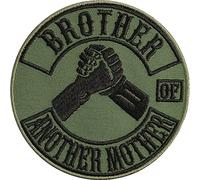 Parches ropa termoadhesivos Divertido Morale Patch con la frase "Brother of another mother" | Parche de hermandad para planchar | Aplicación para todo tipo de telas | 90x90mm