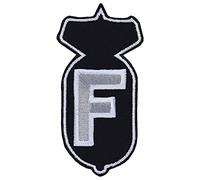 Parches ropa termoadhesivos F-BOMB Fuck Bomb Patch" bordado | F Bomb Sticker Iron-on Patch para planchar | ¡No tires la F Bomb! | 90x45mm