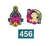 Parches ropa Termoadhesivos Juego del Calamar - SET de 3 Pegatinas para la ropa - Accesorio mochila militar, mochila crossfit, disfraz rockero…