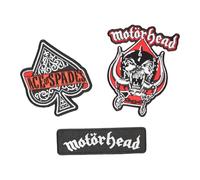 Parches ropa Termoadhesivos Motorhead - SET de 3 Pegatinas para la ropa - Accesorio mochila militar, mochila crossfit, disfraz rockero heavy metal - Merchandising oficial