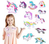 Parches Ropa Termoadhesivos Niños, 12 Piezas Parches parches para Ropa Termoadhesivos Unicornio para Pantalones, Parches Termoadhesivos para Tejidos, Camisetas, Bolsas, Pantalon, Sombrero, Jeans