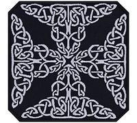 Parches ropa termoadhesivos "Nudo Céltico Cruz" bordado - Parche del símbolo nórdico para planchar - Aplicación para todo tipo de telas - Regalo vikingo - 90x90 mm