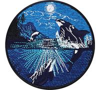 Parches ropa termoadhesivos "ORCA" SAVE THE OCEAN con sticker de Orca en el Mondlicht | Parche de ballena asesina, Calcomanías para planchar de cambio climático| 80x80mm