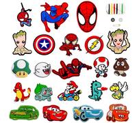 Parches Ropa Termoadhesivos,Parches Ropa Niños,Parches Para Ropa Termoadhesivos,Parche Termoadhesivo Coches de Dibujos para Mochilas,Jeans,Pantalon,para Infantil y Adultos