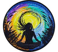 Parches ropa termoadhesivos "YOGA" con Mantra y Loto para planchar | Regalo para el Día Internacional del Yoga - de energía curativa Namaste Chakra para todas las telas | 80x80mm