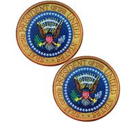 Parches tácticos de los presidentes de los Estados Unidos con gancho y bucle de moral, parche bordado militar, 2 unidades (el presidente de Estados Unidos)