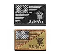 Parches tácticos militares militares militares de la marina de los EE. UU., Parche bordado con emblema de gancho y bucle para sombrero, mochila, chaqueta, militar, veterano