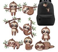 Parches termoadhesivos, apliques de costura - 8 piezas de forma perezosa accesorios lindos para ropa, camisa, vestido de sombrero, para mujer, vaqueros, bolsos, gorrión, chaqueta para niña, bolsa