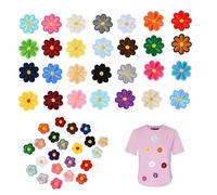 Parches Termoadhesivos Flor de Margarita, 50 Piezas Apliques de Flores de Girasol, Margarita Coser Hierro en Parches, Coloridos Apliques Bordados Florales para Ropa Bolsas Jeans Decorativa