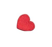 Parches Termoadhesivos Parche bordado de corazón amor rojo for ropa, parches con motivo bonito for planchar, insignia DIY, decoración, 10 Uds(01 XS 10pcs)
