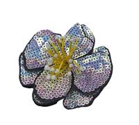 Parches Termoadhesivos Pegatina de lentejuelas coloridas dos capas, parche flores for coser en ropa, decoración, apliques diseñador, 11CM(Color 11)