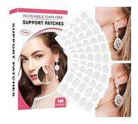 Parches transparentes de soporte para lóbulo de la oreja - Impermeables | Pegatinas invisibles para pendientes pesados, 100 unidades/200 unidades, soporte cómodo y discreto para orejas divididas