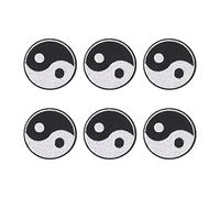 Parches Ying Yang de 6 Uds., Parches para Planchar, Coser o Planchar para Ropa, Parche Yin Y Yang Taiji para Camisa, Paquete, Sombrero, Cartera