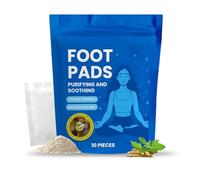 Parches Zen para el Bienestar de los Pies - Paquete de 10, Extractos Herbales, Desintoxicantes y Nutritivos, Cuidado Nocturno y Confortable