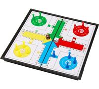 Parchís Plegable Magnético de Viaje - Juego de Mesa Clásico Portátil - Mini Tablero 25 cm - Juego de Estrategia para Niños y Adultos