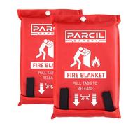 Parcil Distribution PD-452 Manta para Extintor De Incendios De Emergencia, Grande, Paquete De 2