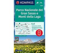 Parco Naz. del Gran Sasso +Aktiv Guide D/I/E (2476): 4in1 Wanderkarte mit Aktiv Guide und Detailkarten inklusive Karte zur offline Verwendung in der KOMPASS-App. Fahrradfahren.