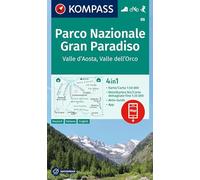 Kompass WK86 Gran Paradiso: wandelkaart schaal 1:50.000 (Kompass Wanderkarten)