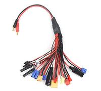 Pardarsey Adaptador de carga de batería con adaptador multi-enchufe Squid Charger a conector banana de 4 mm para TRX, Tamiya, EC3, JST, Futaba, XT60, T-Dean (20 en 1)