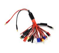 Pardarsey Conector de cargador de batería RC Splitter de alambre, 19 en 1 Octopus Convert Cable a 4.0 mm Banana Plug Lead Cable para XT60, EC3, EC5, HXT4MM, Tamiya, JST, T-Dean, TRX, Futaba