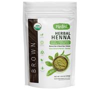 Pardesi Hair Henna Powder Brown Color I USDA Organic I 7.05 oz (200 gramos) | Natural Hair & Barba Tinte I Unisex I Amonia y PPD Free I incluye guant