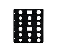 Pardo 75500 - Funda Opaca para Album de Monedas Euro, Negro, Paquete de 6 fundas