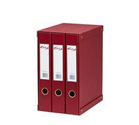 Pardo 924302 - Modulo de 3 archivadores folio, color burdeos