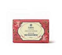 Pardo Vintage ‘Hotel en Benidorm - Rosa y Sándalo’ - Pardo Jabón Natural - 200 g - Pastilla de jabón sólido de 200 gramos a base de ingredientes naturales.
