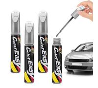 Pardofelis 4 Piezas Rotulador Arañazos Coche, 12ml Bolígrafo Reparador Arañazos Coche, Rotulador Retoque Pintura Coche, Bolígrafo Quita Arañazos Coche, Rotulador Reparación Arañazos Coche, Plateado