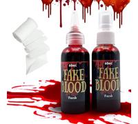 Pardofelis Sangre Falsa Halloween, Sangre Falsa para Ropa, Lavable, Juego de Maquillaje para Escenario con Cicatriz para Halloween Cicatriz Herida Vampiro Zombie Cosplay