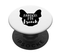 Pardon My French - Adopta a un Perro Bulldog Gym Frenchie como Mascota PopSockets PopGrip Adhesivo