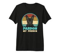 Pardon My French - Retro Funny Frenchie | Bulldog Francés Camiseta Premium