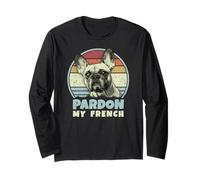 Pardon My French - Retro Funny Frenchie | Bulldog Francés Manga Larga