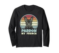Pardon My French - Retro Funny Frenchie | Bulldog Francés Manga Larga