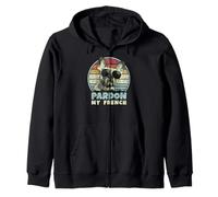 Pardon My French - Retro Funny Frenchie | Bulldog Francés Sudadera con Capucha