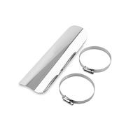 Pare Calor Escape Moto VGEBY Protección Escape Silenciador Metal Escudo Térmico Motocicleta Universal Para Choppers Cruisers (color plata)