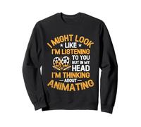 Parece que estoy escuchando mi cabeza pensando en animar Sudadera