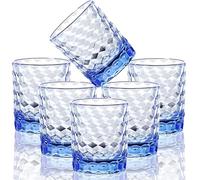 [Parece vidrio] 250 ml Juego de 6 piezas Anti - fragmentación Taza de plástico Copa de bebida Taza de jugo No contiene BPA Se puede lavar con lavavajillas